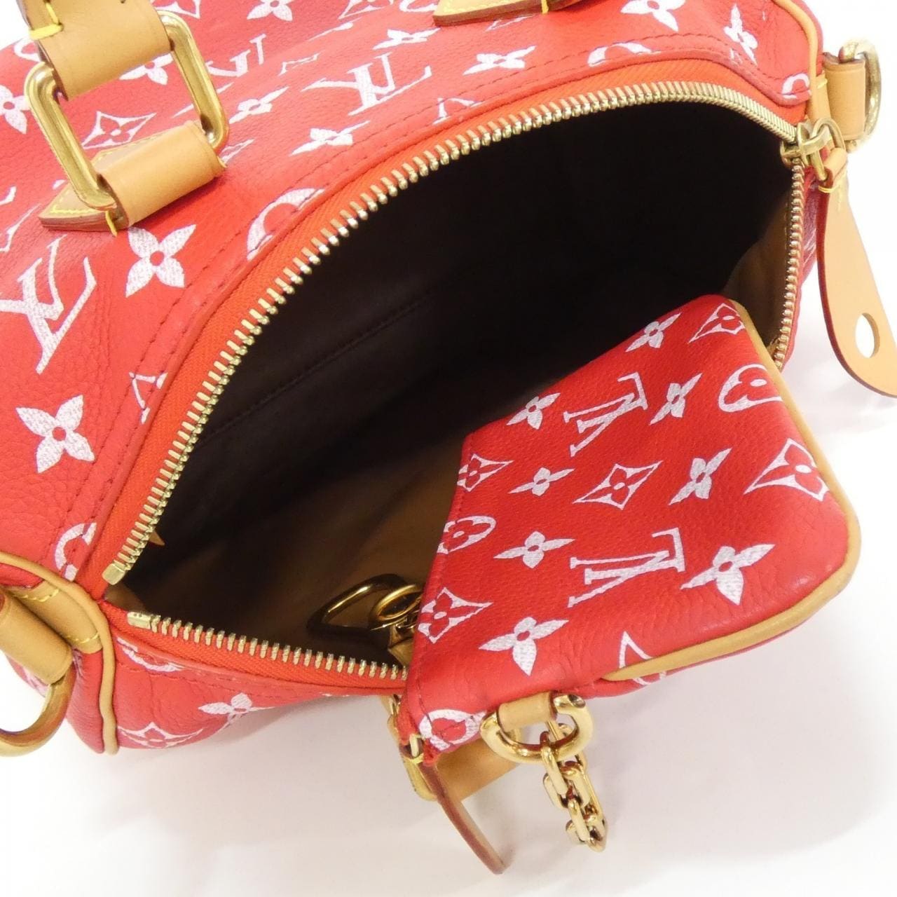 ルイヴィトン モノグラム レザー スピーディ P9 バンドリエール 25cm M24425 ボストンバッグ