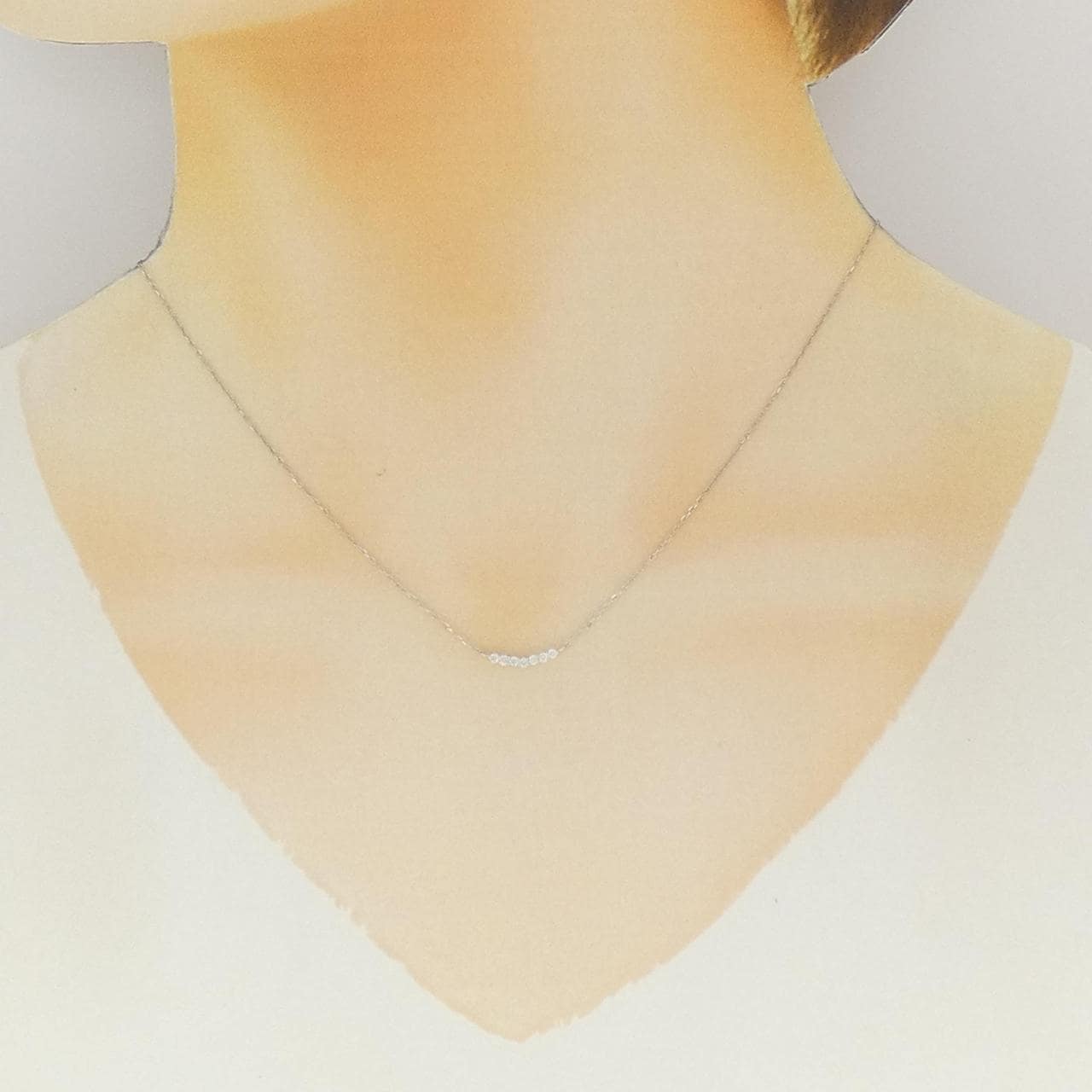 K10WG ダイヤモンド ネックレス 0.10CT