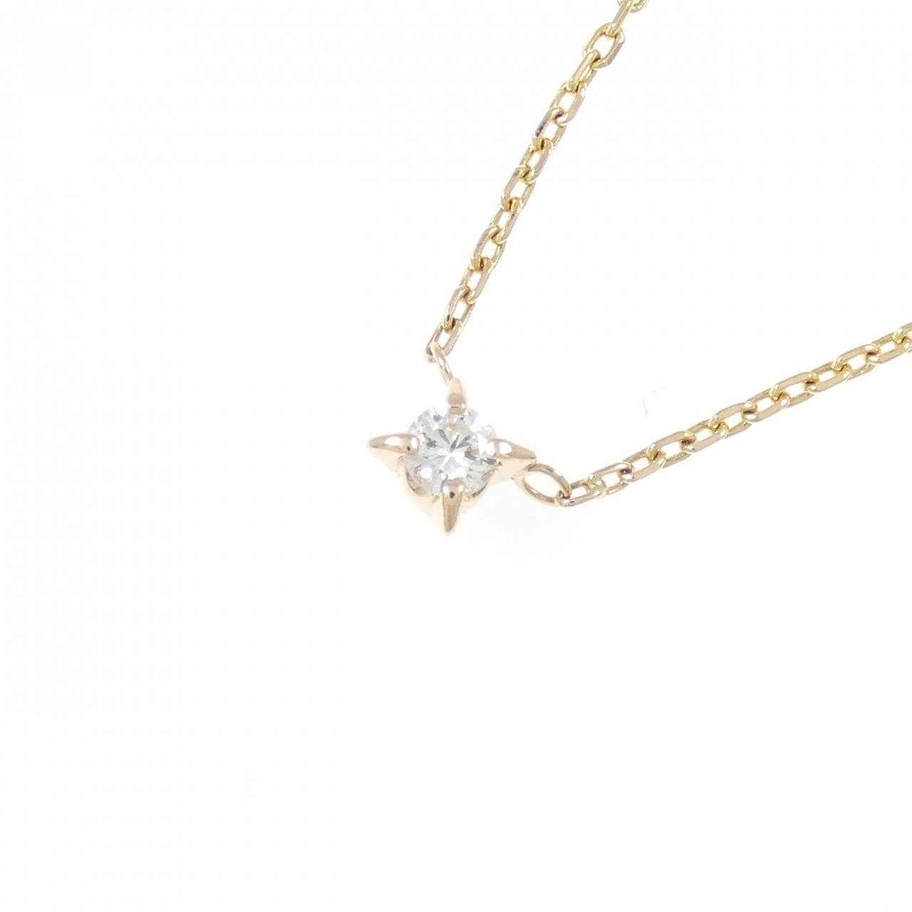 K18YG ダイヤモンド ネックレス 0.12CT