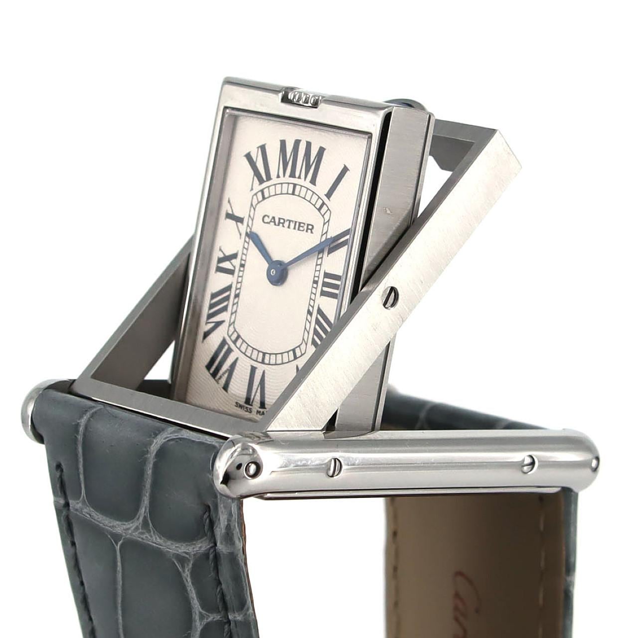 Cartier Tank Basculant LM Millennium LIMITED W1014458 SS手動上弦