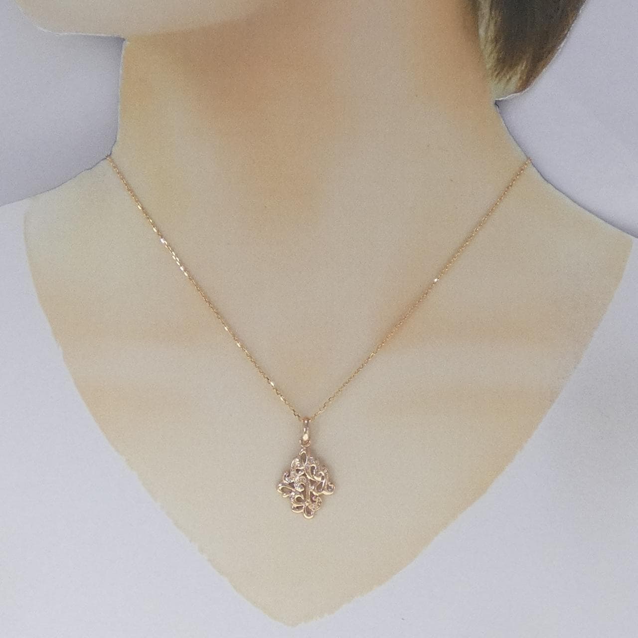 K18YG ダイヤモンド ネックレス 0.05CT