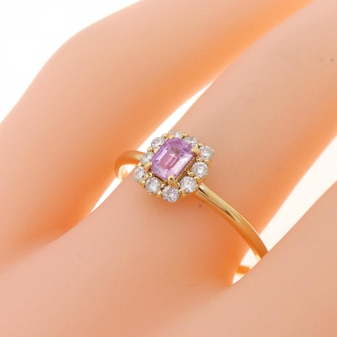 K18YG サファイヤ リング 0.40CT