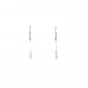 K18WG ダイヤモンド ピアス 0.10CT
