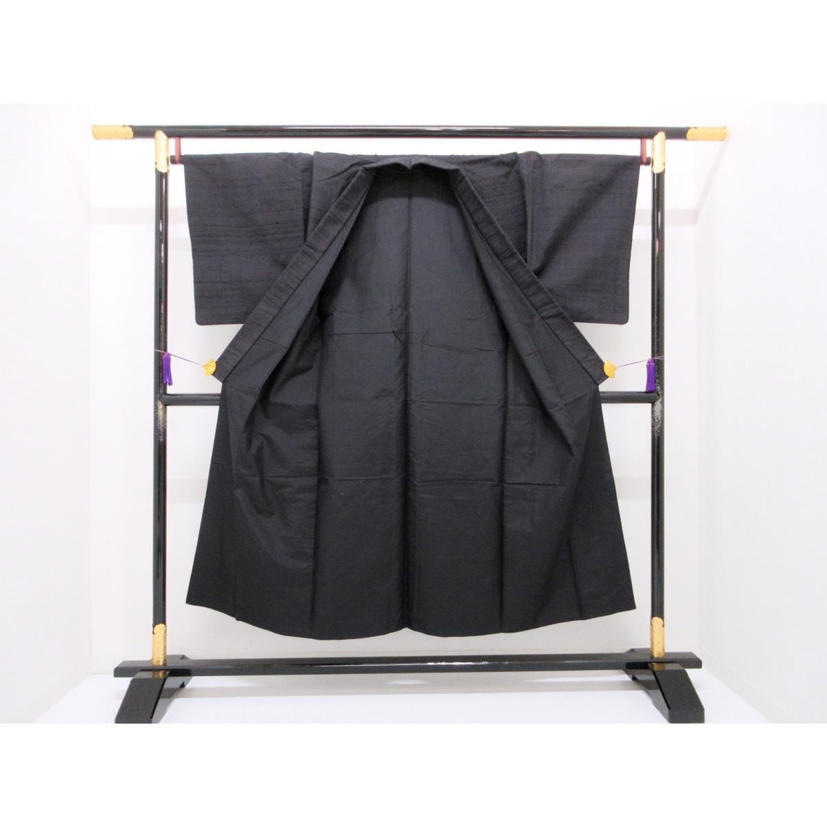 Men's pongee kimono and haori 2-piece set