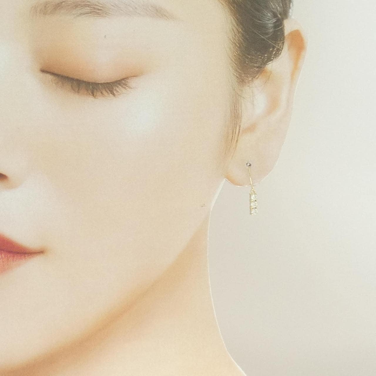 K18YG ダイヤモンド ピアス