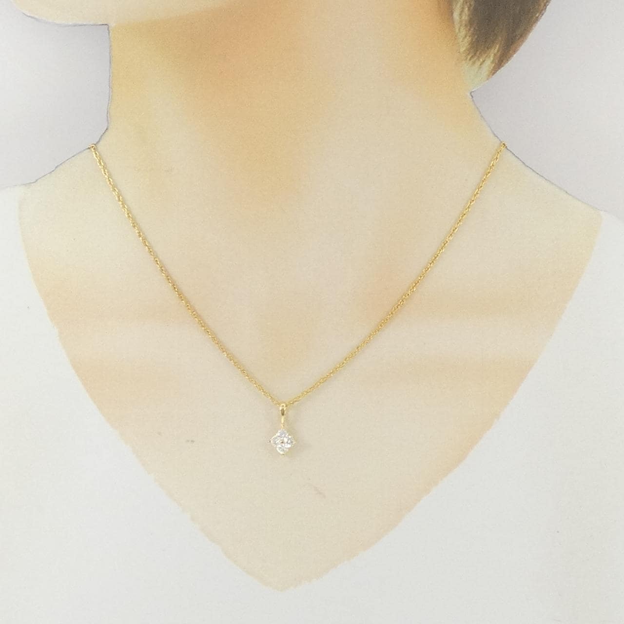 K18YG ダイヤモンド ネックレス 0.40CT