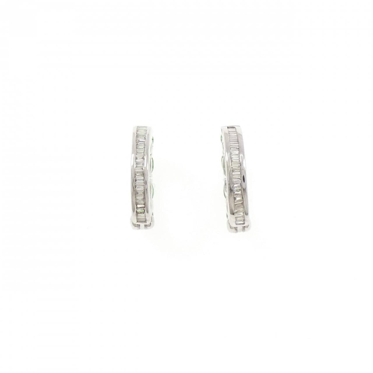 K18WG ガーネット イヤリング 1.14CT