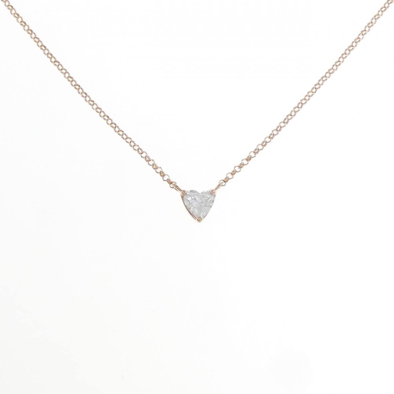 K18PG ハート ダイヤモンド ネックレス 0.31CT