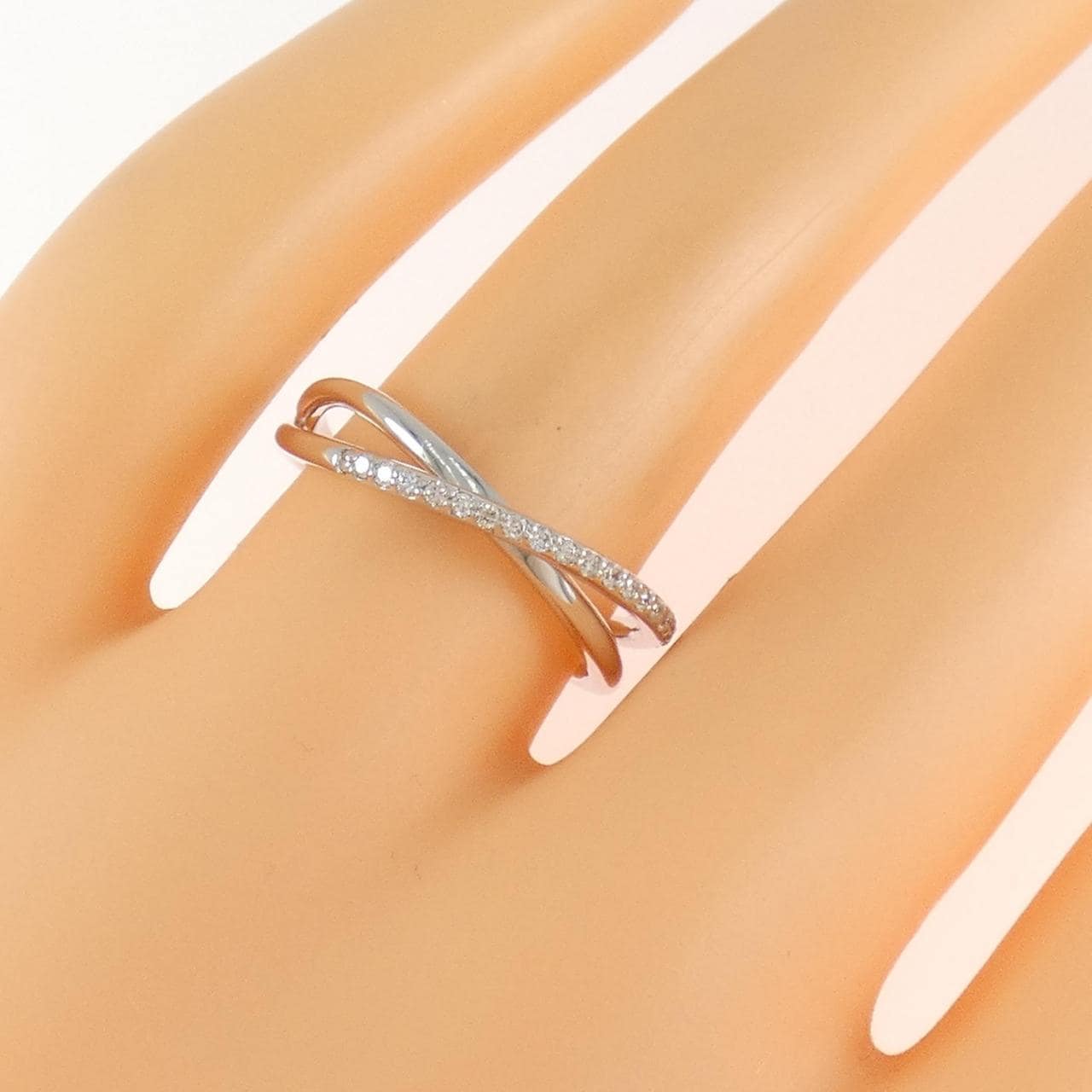 K18WG ダイヤモンド リング 0.11CT
