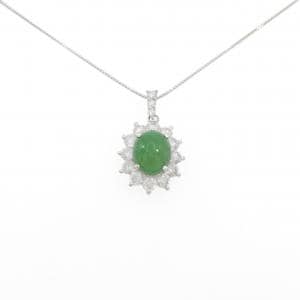 PT900/PT850 ヒスイ ネックレス 3.07CT