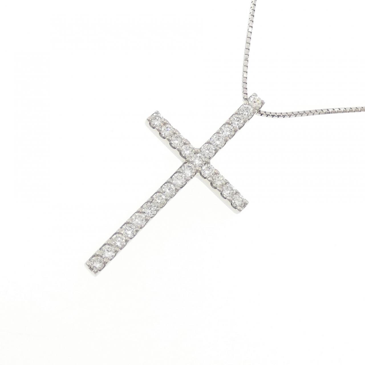 PT900/PT850 クロス ダイヤモンド ネックレス 0.50CT