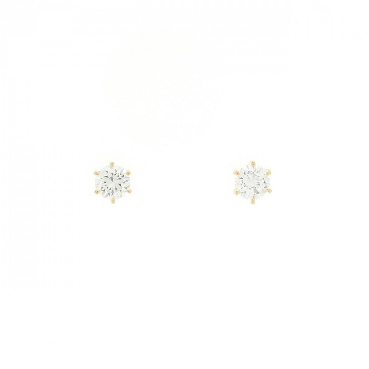 【リメイク】K18YG/ST ダイヤモンド ピアス 0.204CT 0.210CT E-F SI1-2 VG