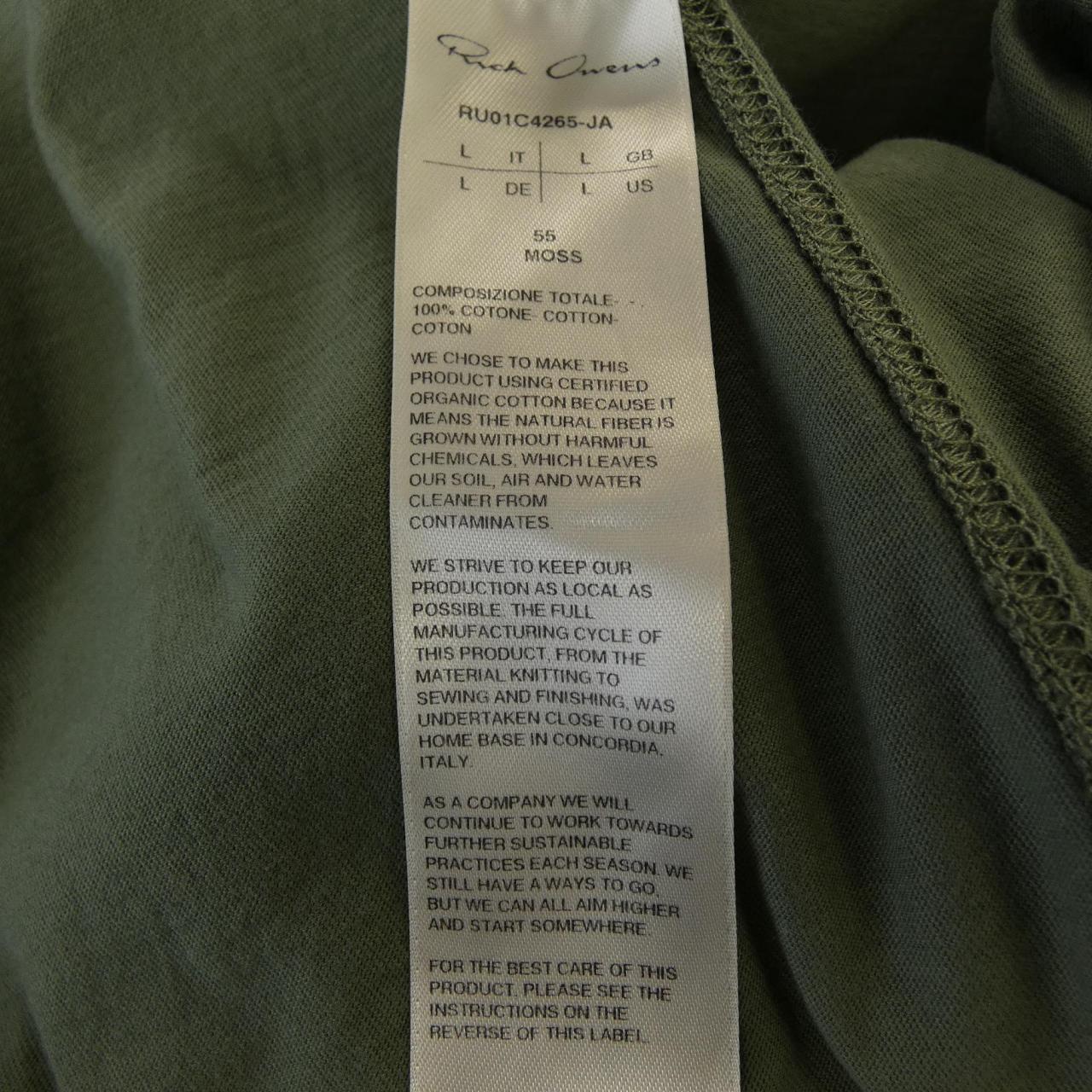 リックオウエンス Rick owens RU01C4265-JA Tシャツ