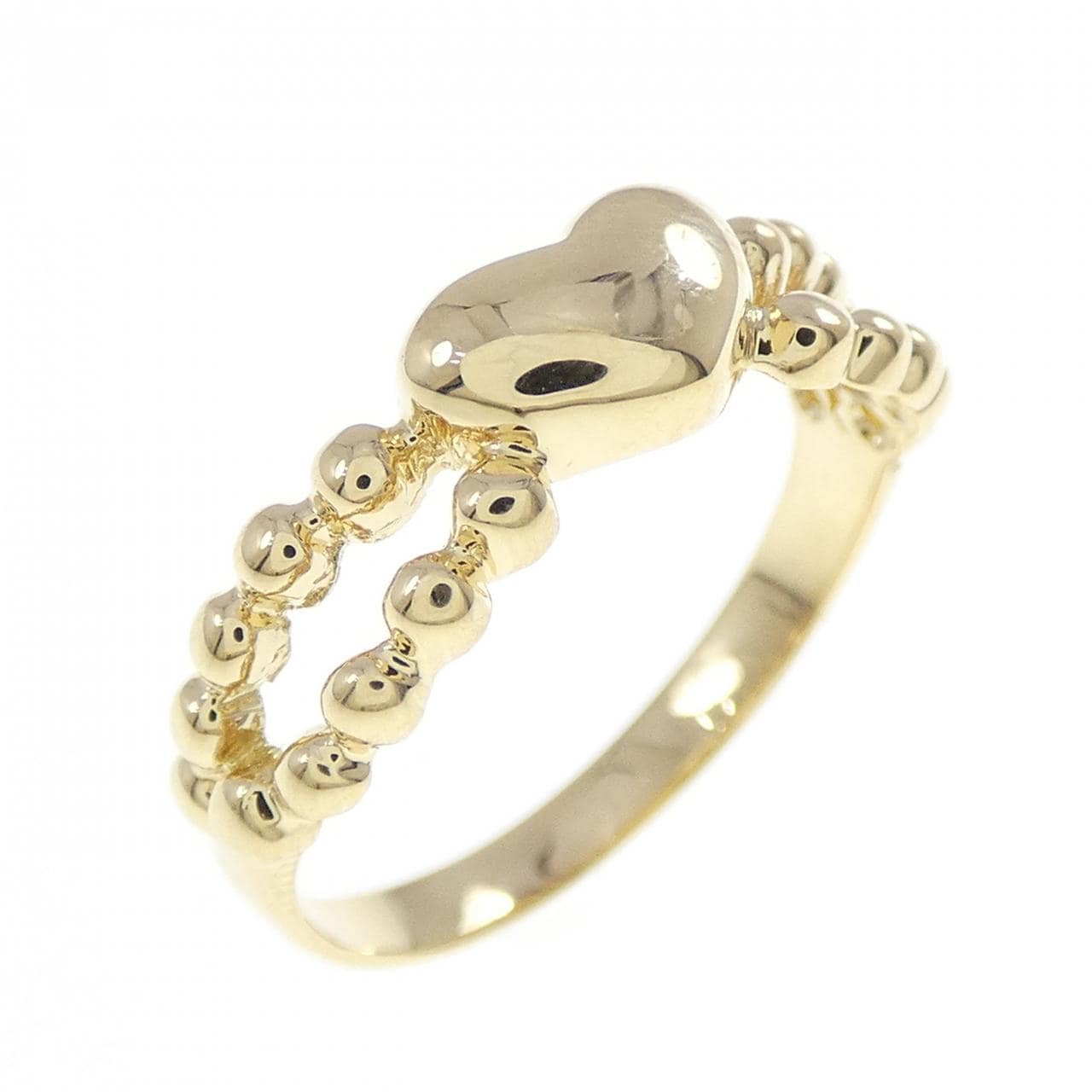 K18YG heart ring