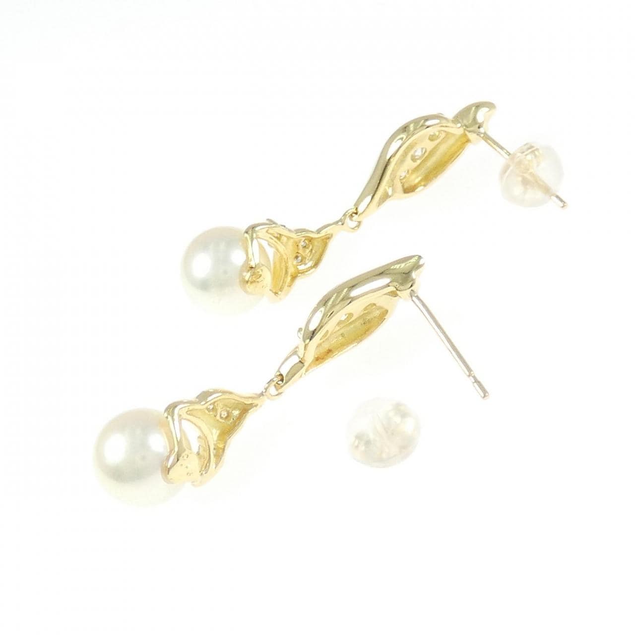 K18YG アコヤパール ピアス 7.2mm