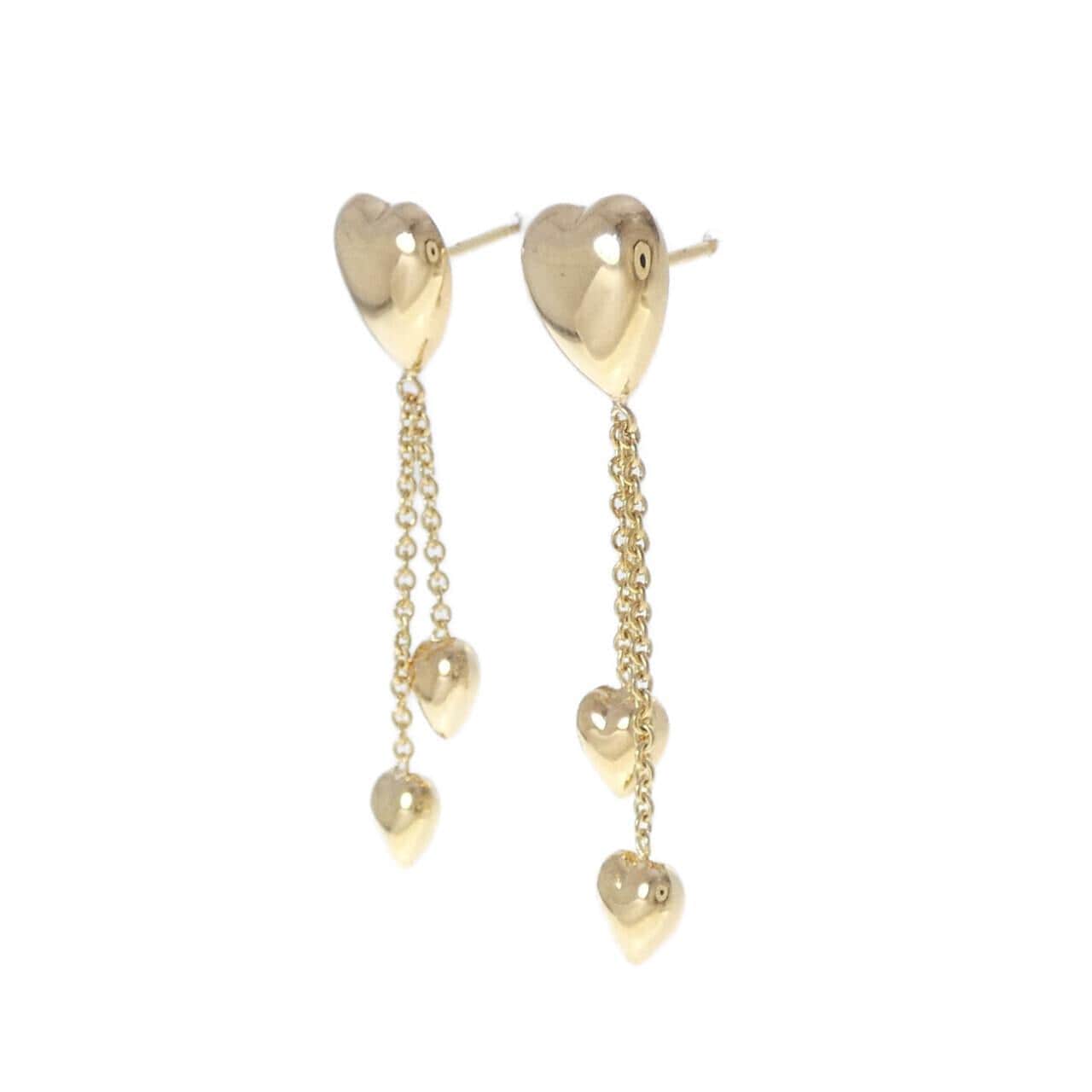 K18YG ハート ピアス