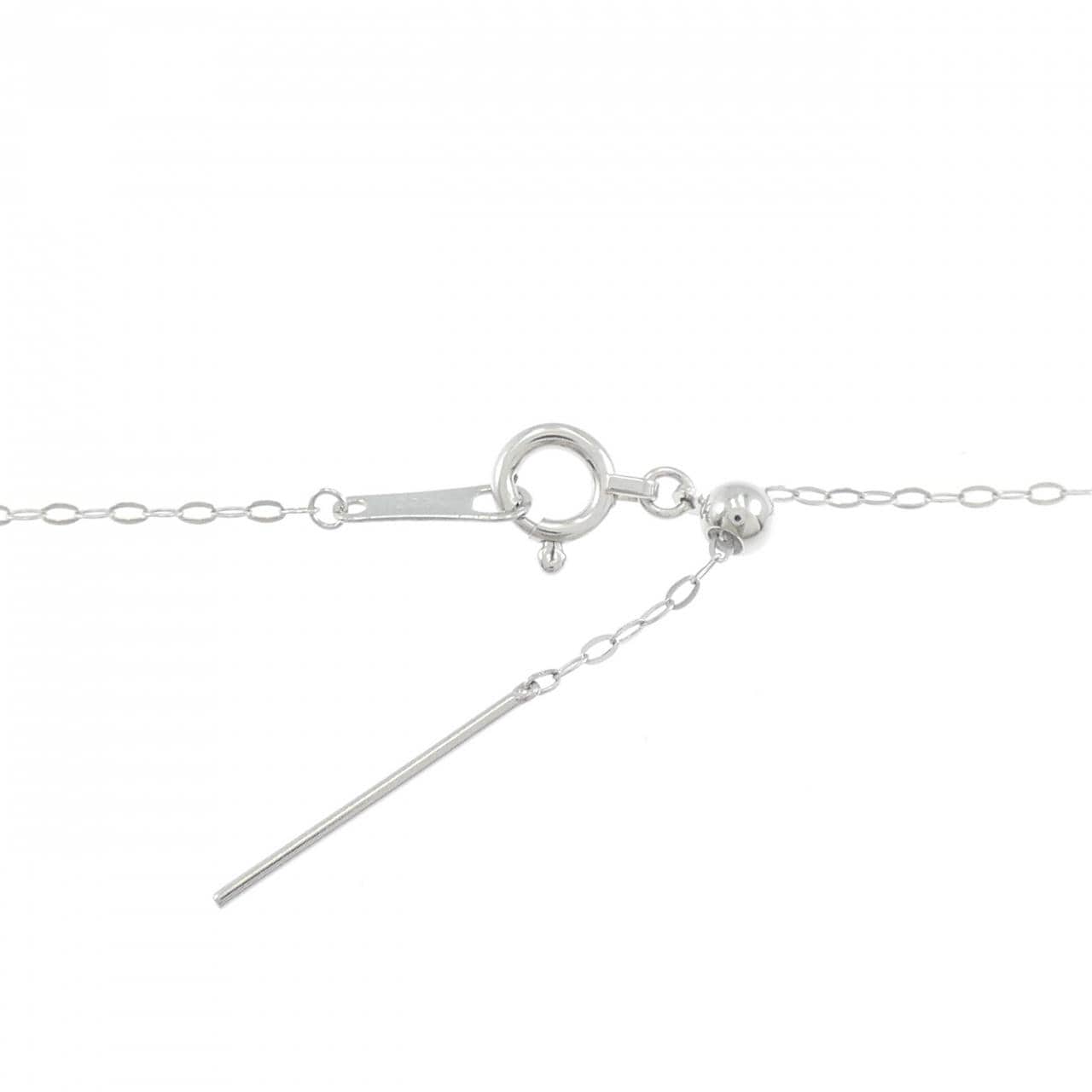 ジーエスティービー ダイヤモンド ネックレス 0.32CT D VS1 エメラルドカット