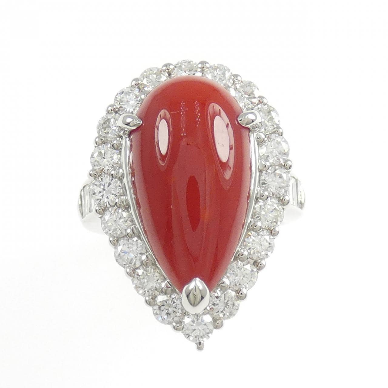 PT900 サンゴ リング 9.04CT