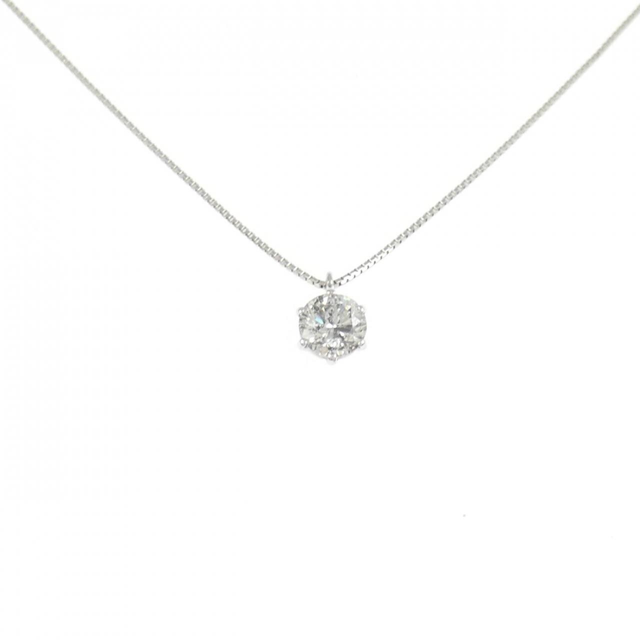 PT900/PT850 ソリティア ダイヤモンド ネックレス 0.30CT