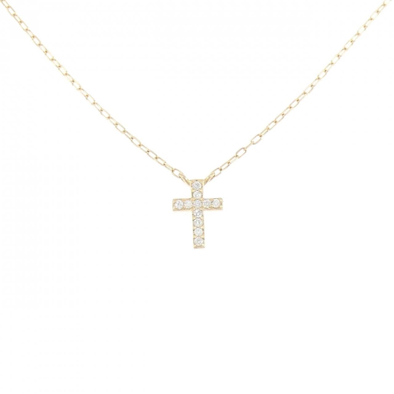 エテ クロス ダイヤモンド ネックレス 0.03CT