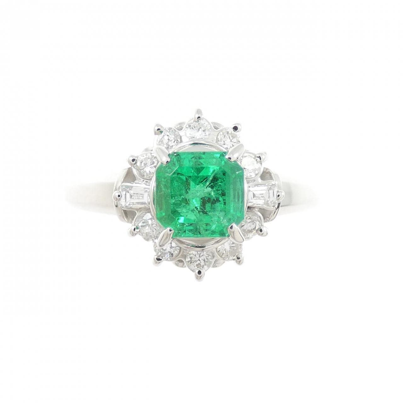 PT900 エメラルド リング 0.53CT