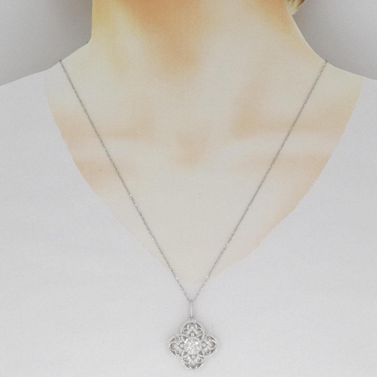 PT900/PT850 ダイヤモンド ネックレス 1.05CT