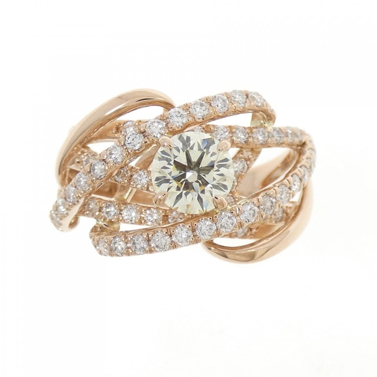 K18PG ダイヤモンド リング 0.582CT