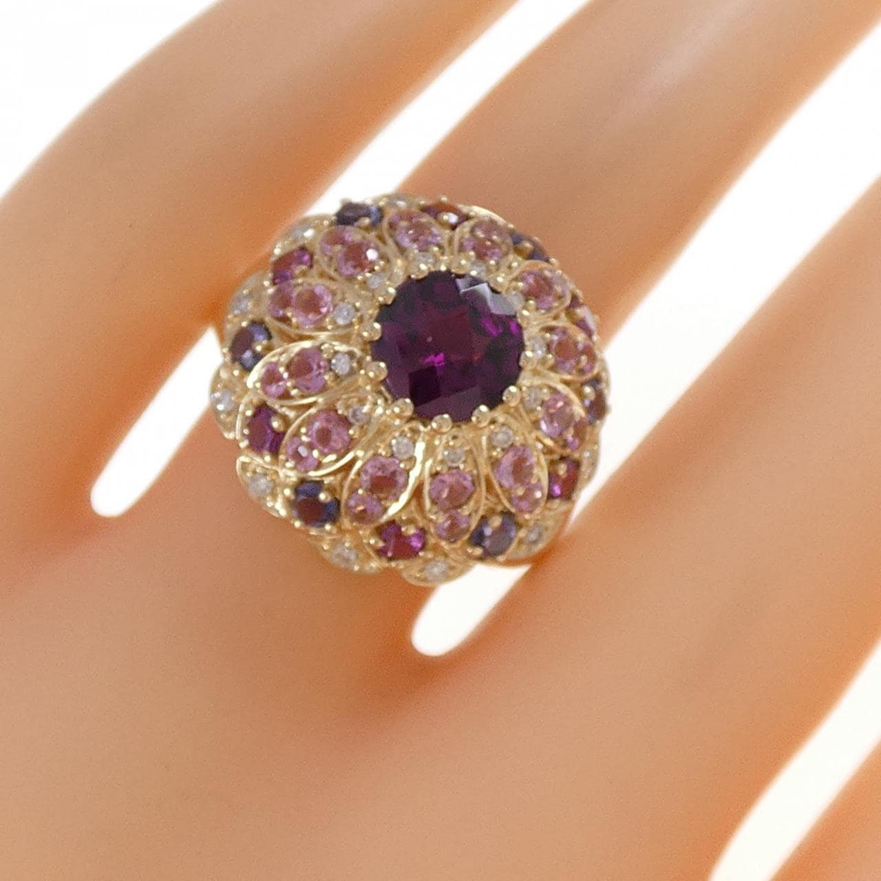 14KYG カラーストーン リング