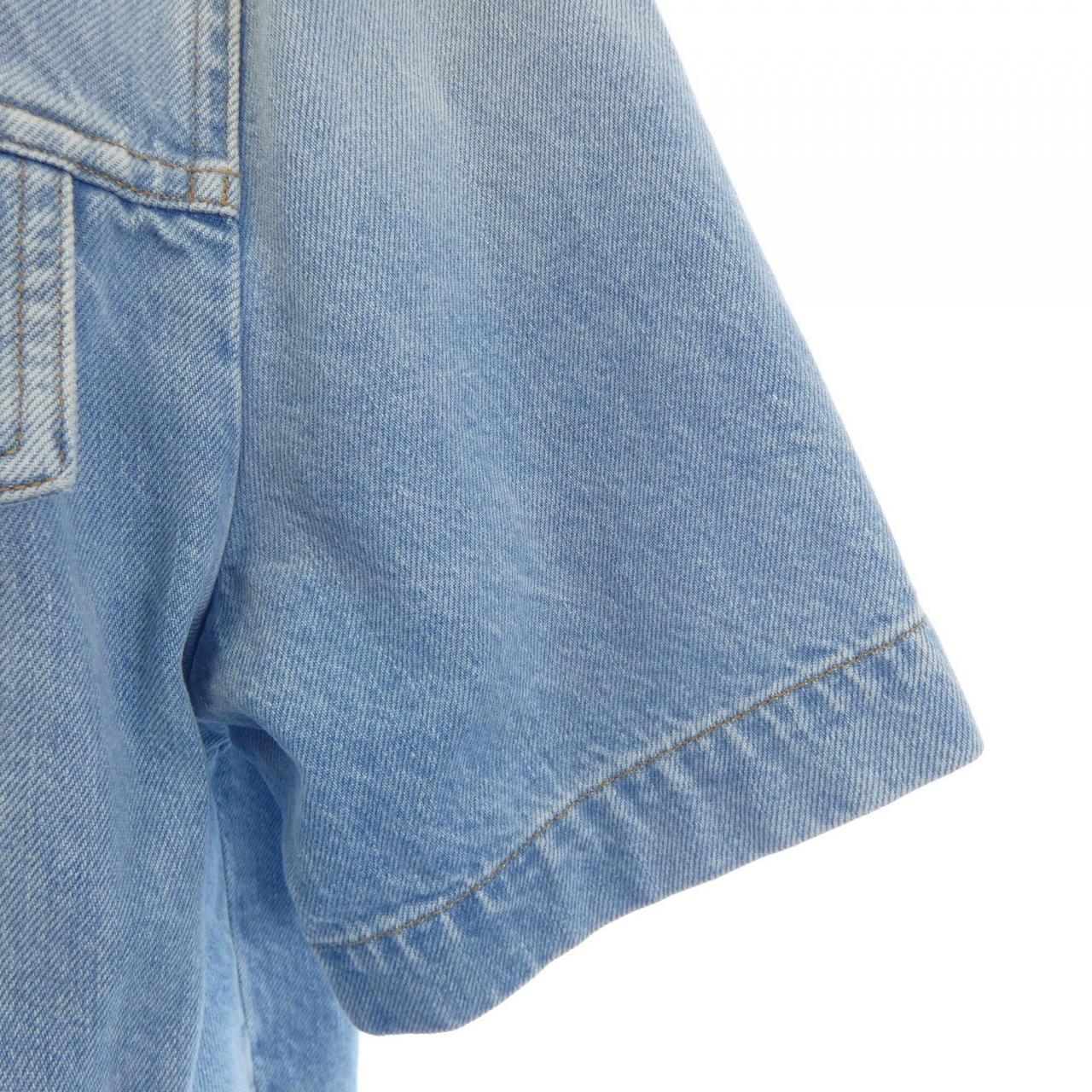 ルイヴィトン LOUIS VUITTON デニムショートスリーブシャツ HLS50WEU6 S／Sシャツ