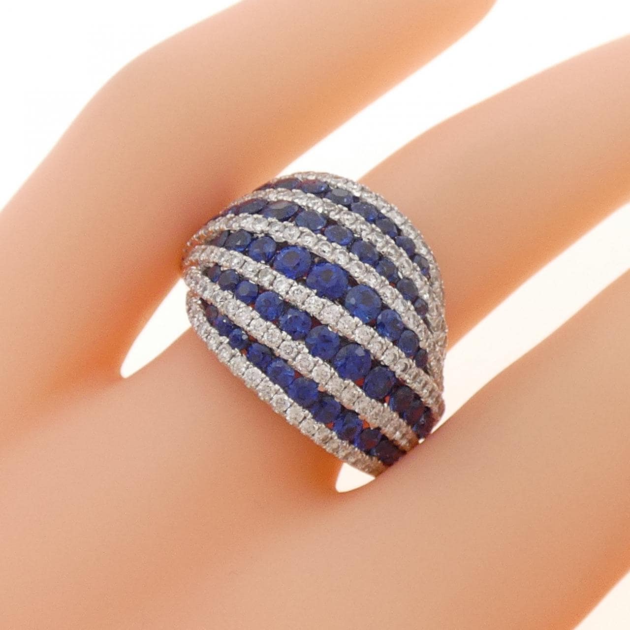 750WG サファイヤ リング 2.49CT