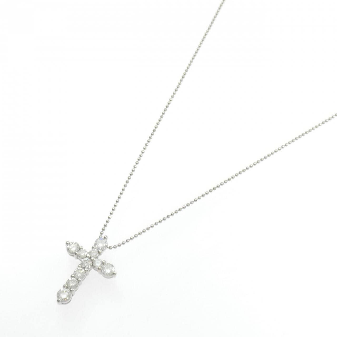 PT900/PT850 クロス ダイヤモンド ネックレス 1.00CT