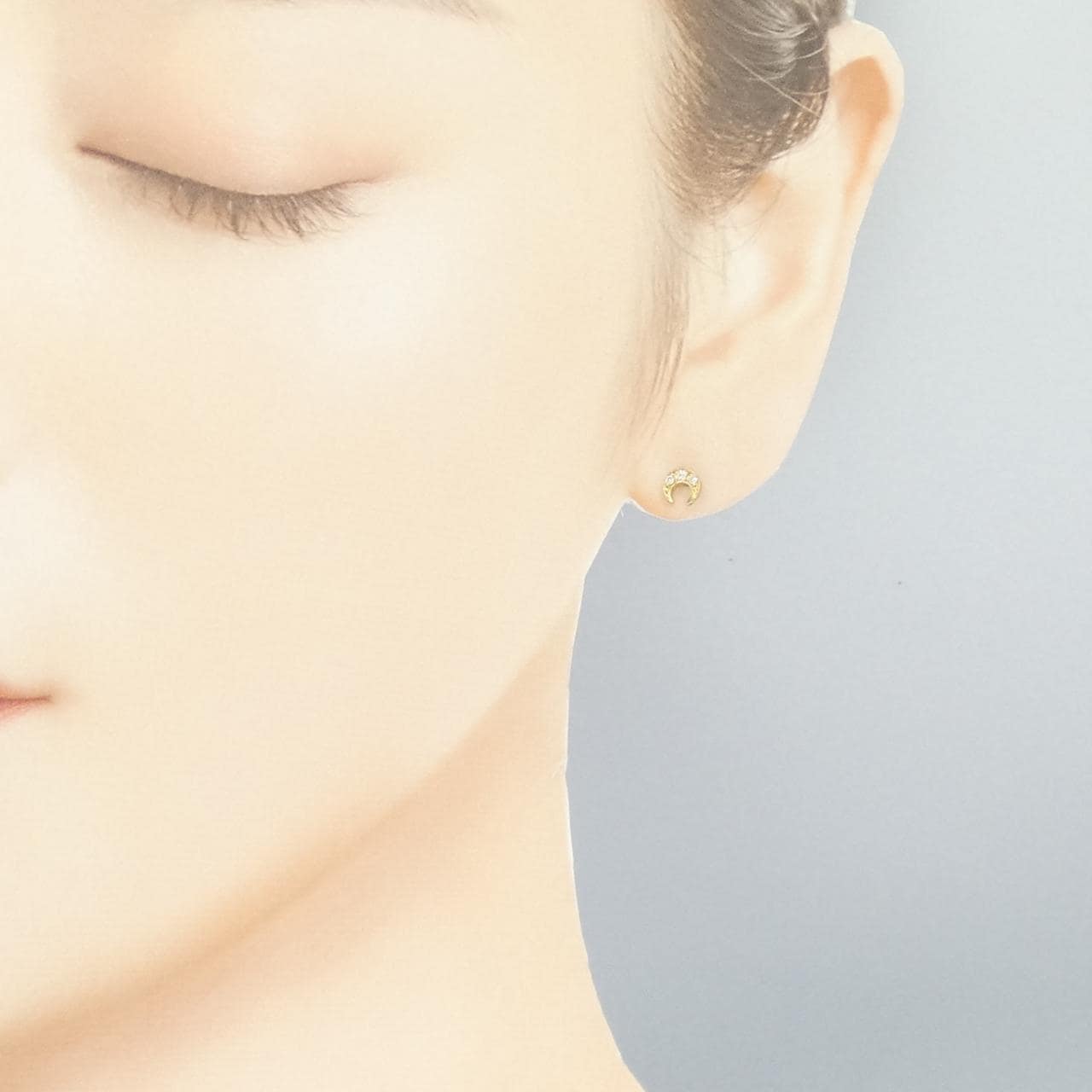 K18YG ダイヤモンド ピアス 0.04CT