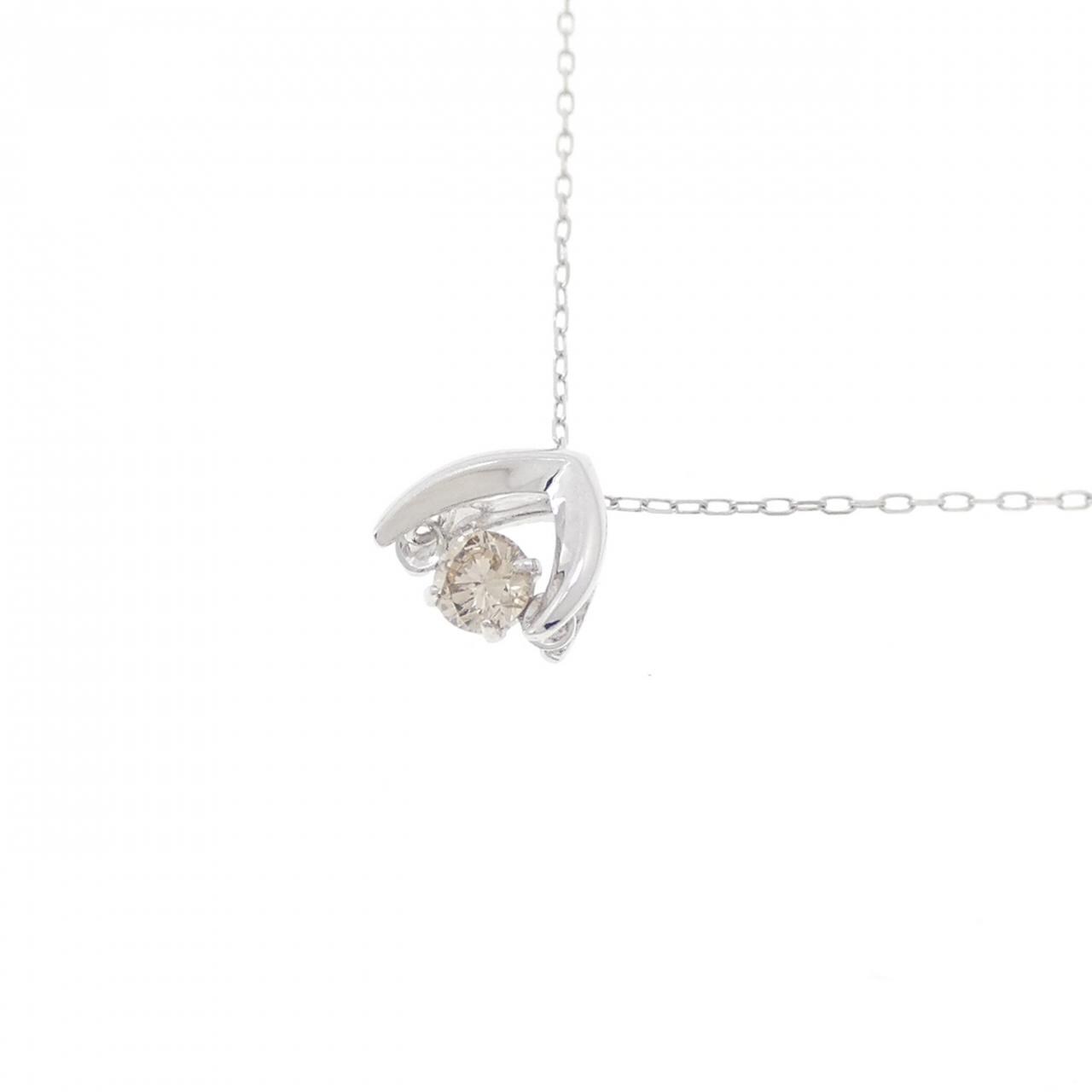 K18WG ダイヤモンド ネックレス 0.10CT