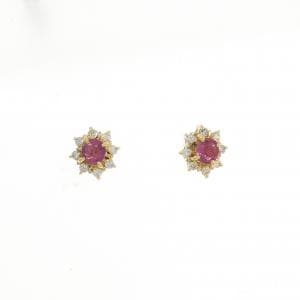 K18YG ルビー ピアス 0.40CT