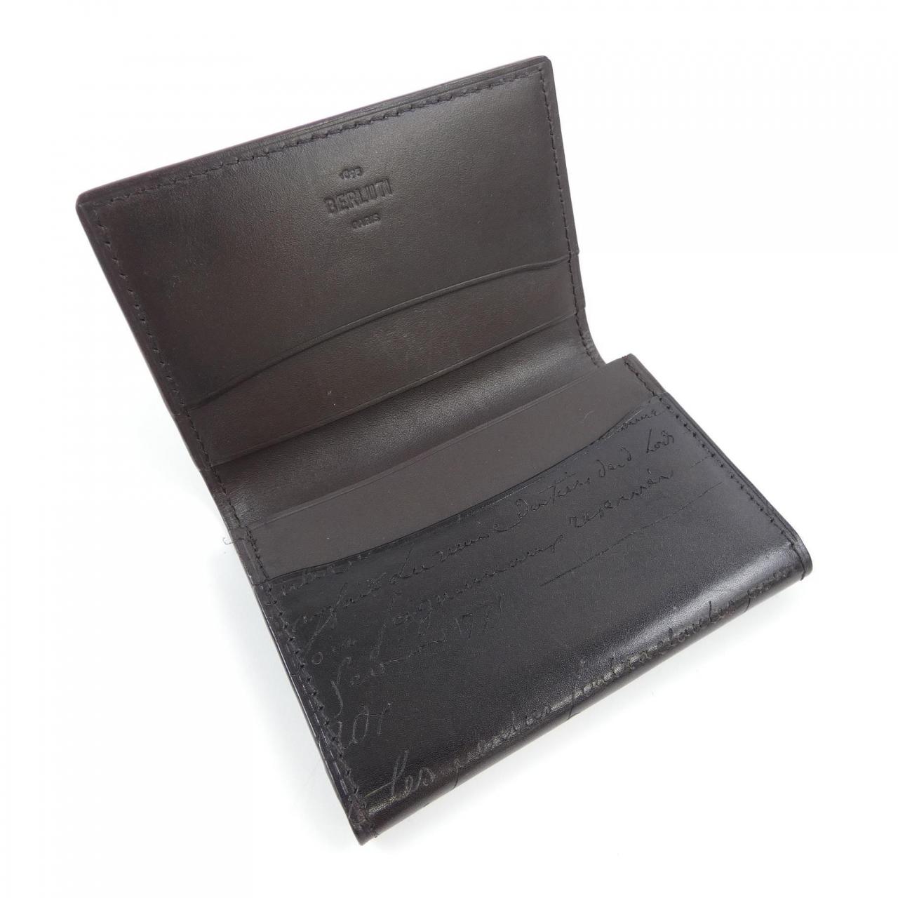 ベルルッティ Berluti インブイアスクリットレザーカードホルダー CARD CASE