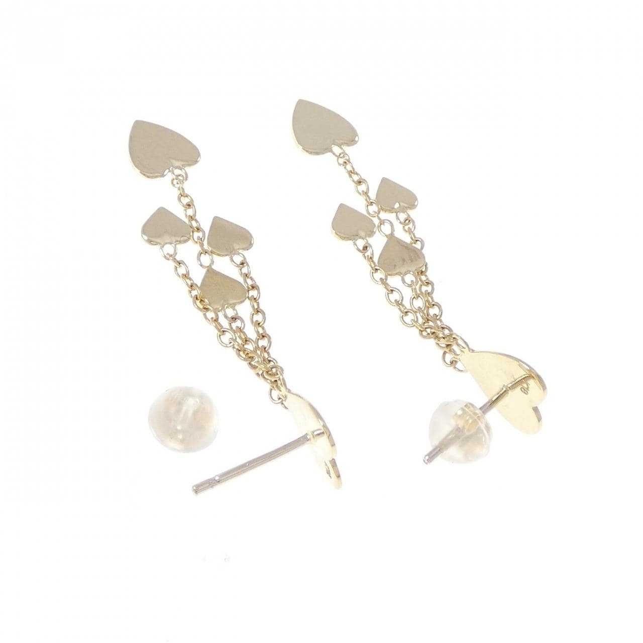 K18YG ハート ピアス