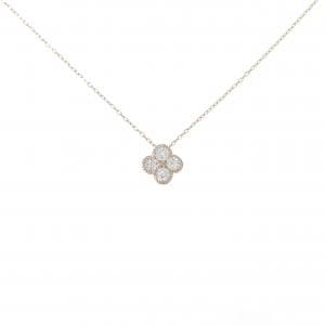 K18PG フラワー ダイヤモンド ネックレス 0.20CT