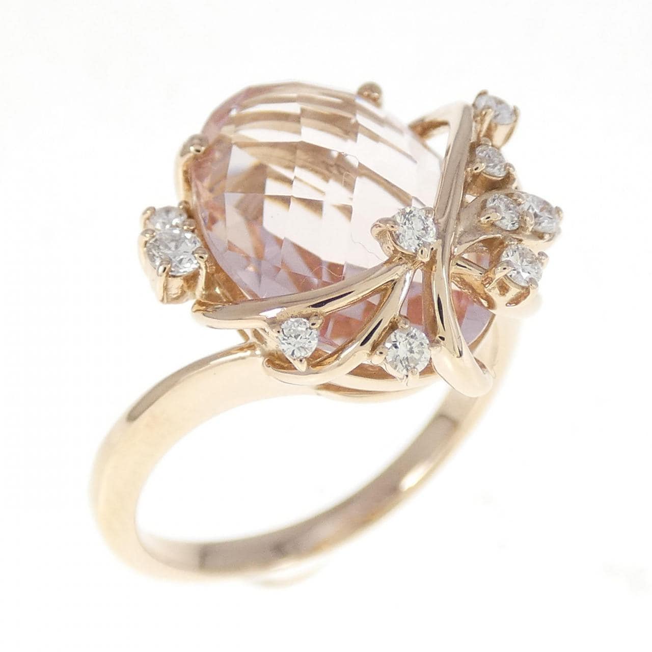 K18PG Morganite Ring 4.63CT