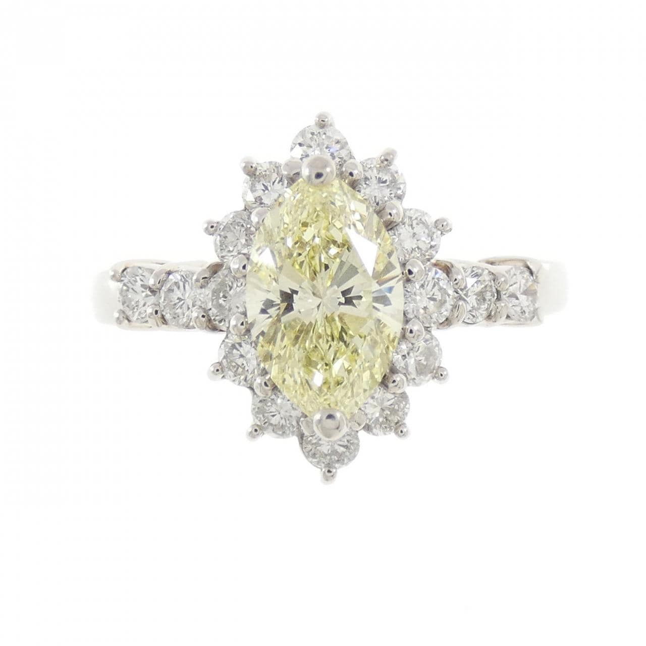 PT900 ダイヤモンド リング 1.128CT FLY VS2 マーキスカット