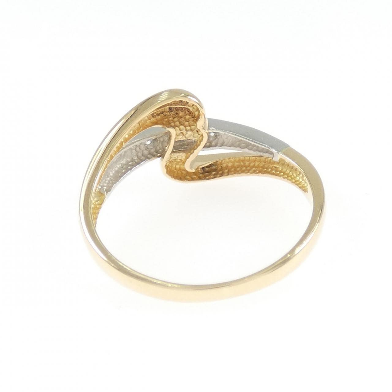 K18YG/PT900 ダイヤモンド リング