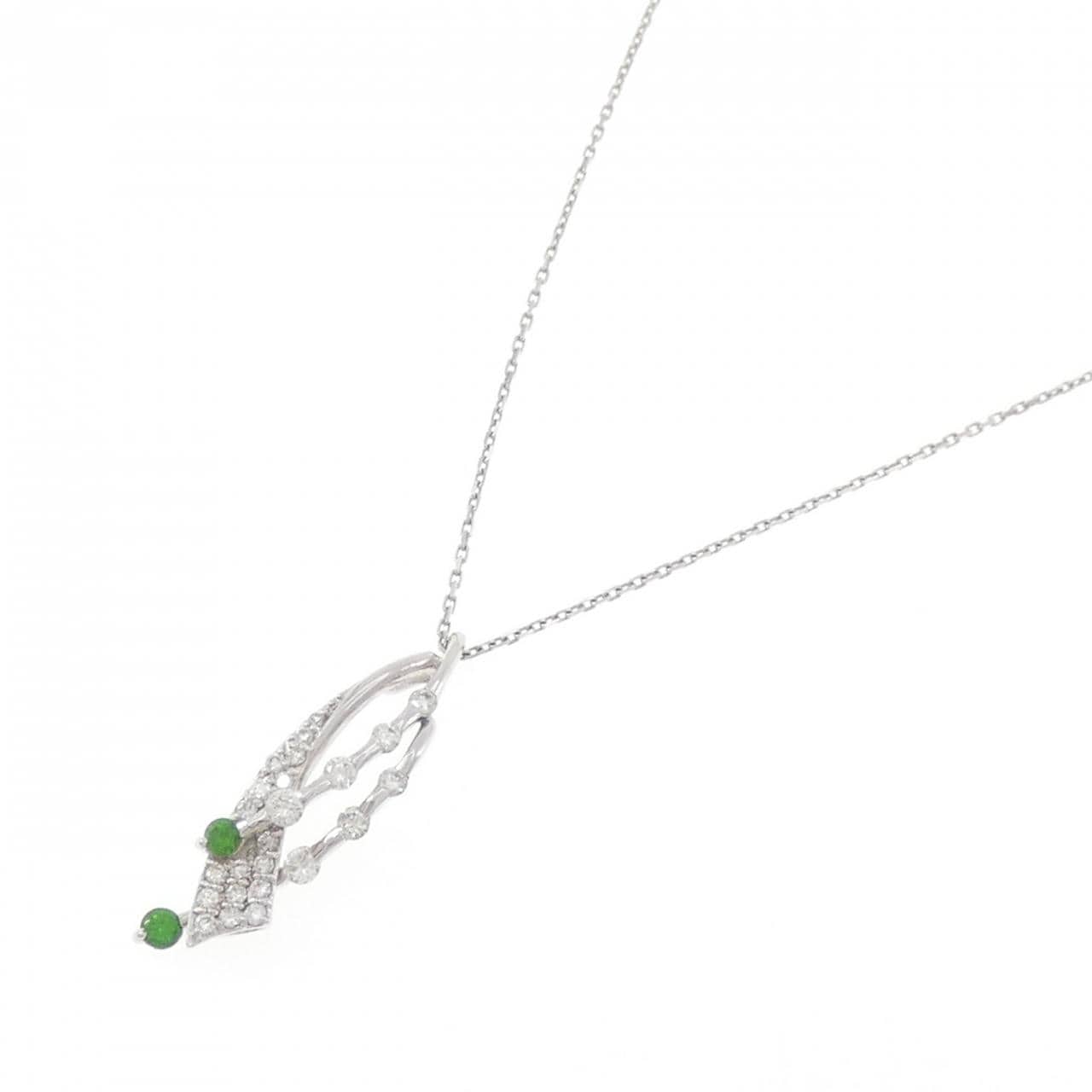 K18WG デマントイドガーネット ネックレス 0.22CT