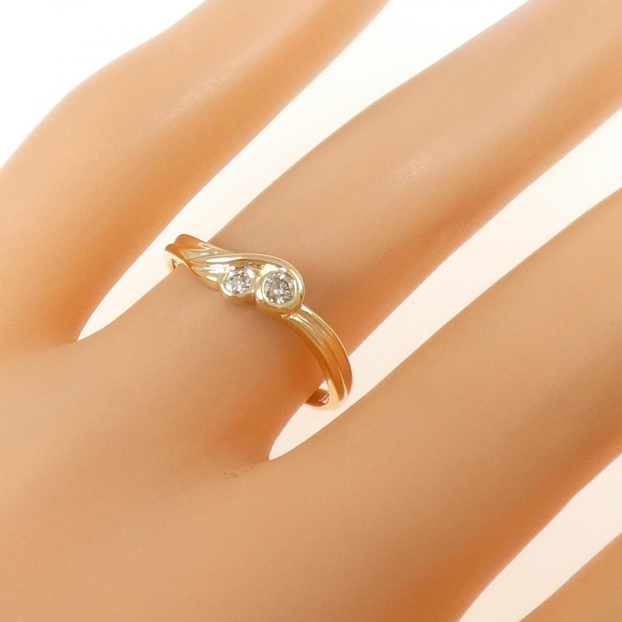 K18YG ダイヤモンド リング 0.09CT