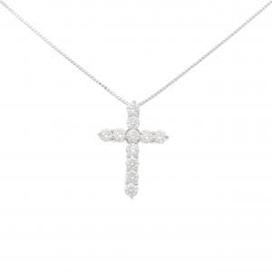 PT900/PT850 クロス ダイヤモンド ネックレス 1.04CT