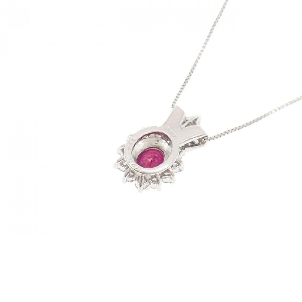 PT900/PT850 ルビー ネックレス 1.14CT