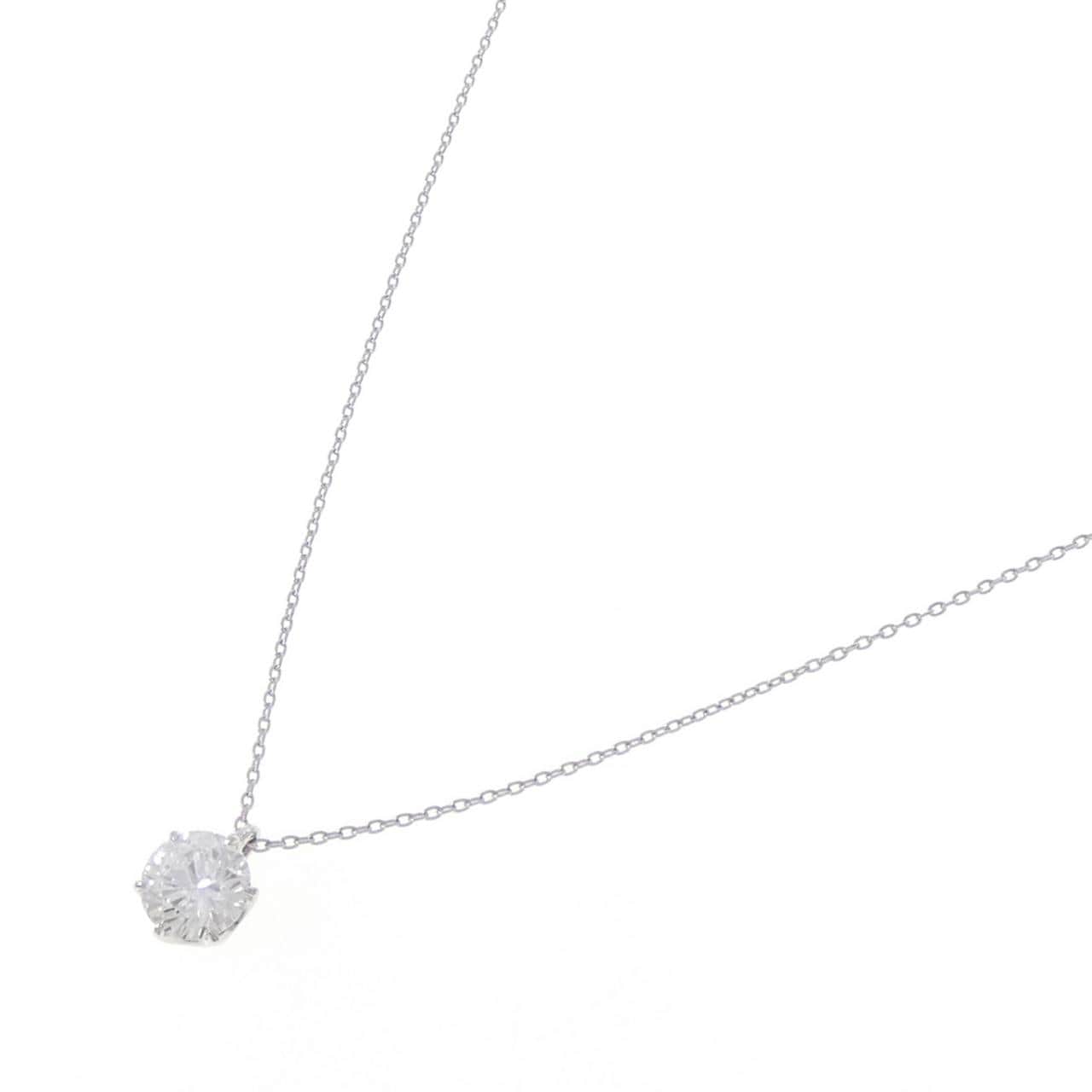 PT900/PT850 ソリティア ダイヤモンド ネックレス 1.021CT