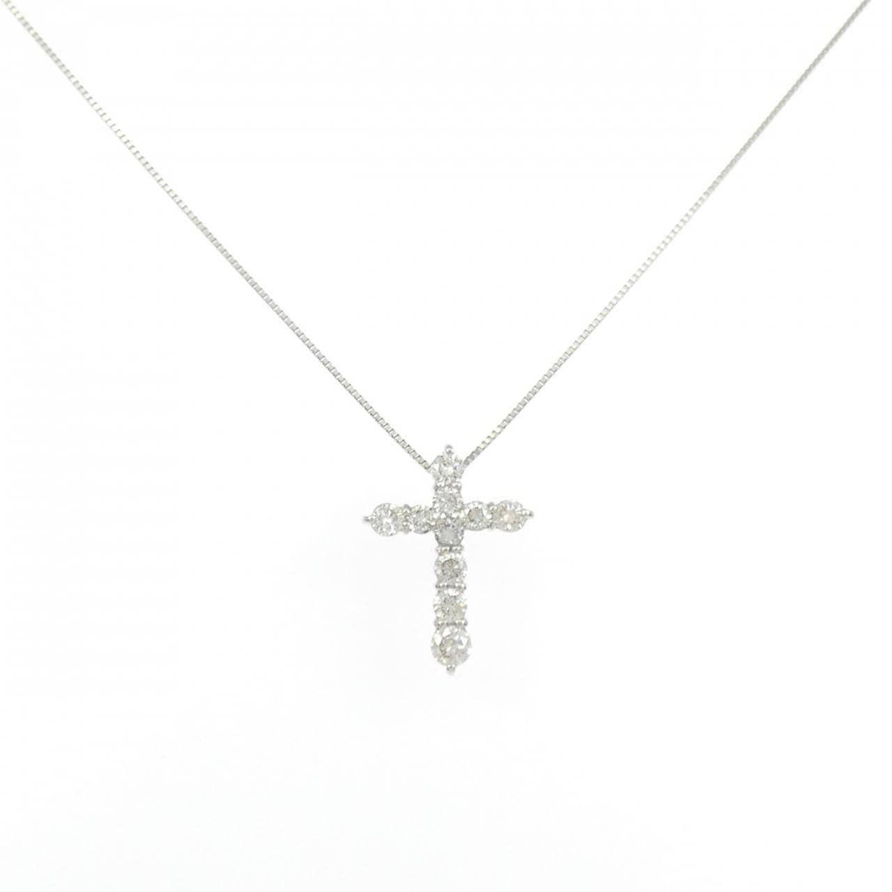 PT900/PT850 クロス ダイヤモンド ネックレス 1.00CT