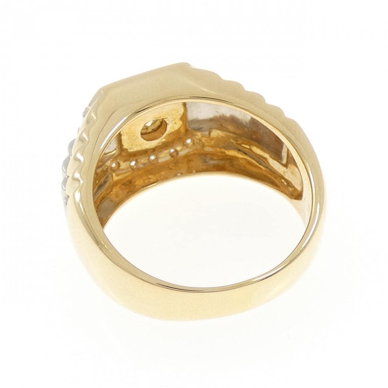 K18YG/PT900 ダイヤモンド リング 0.43CT