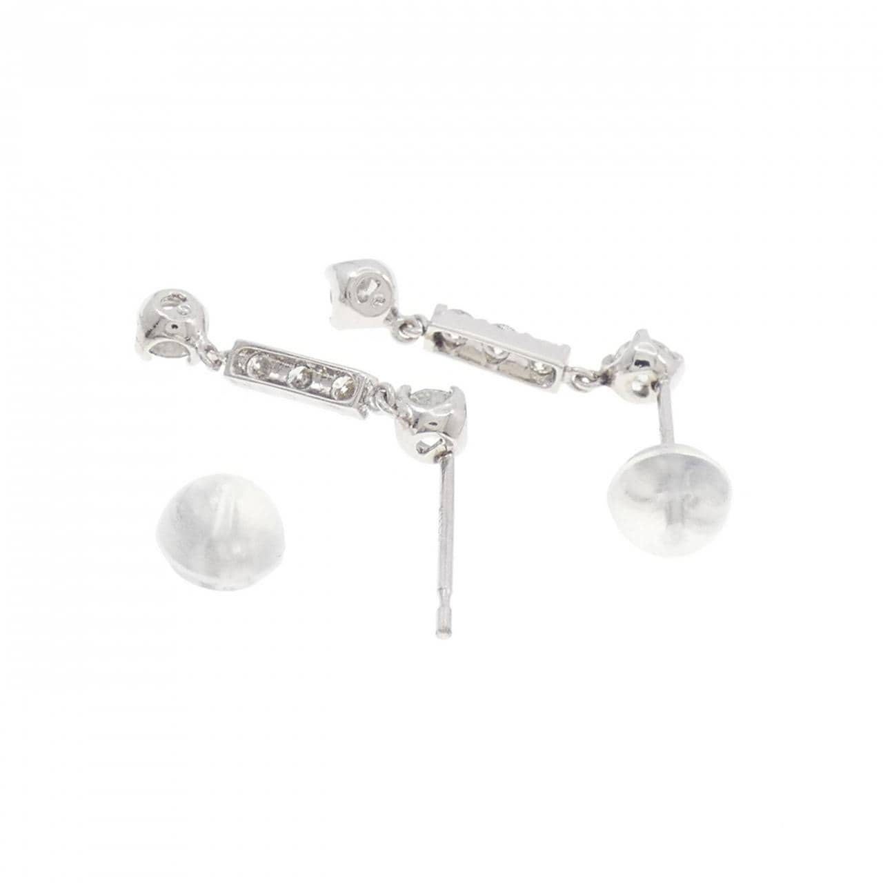 K18WG ダイヤモンド ピアス 0.60CT