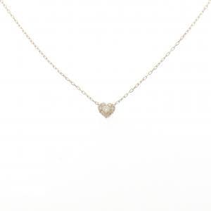 K18YG ハート ダイヤモンド ネックレス 0.15CT