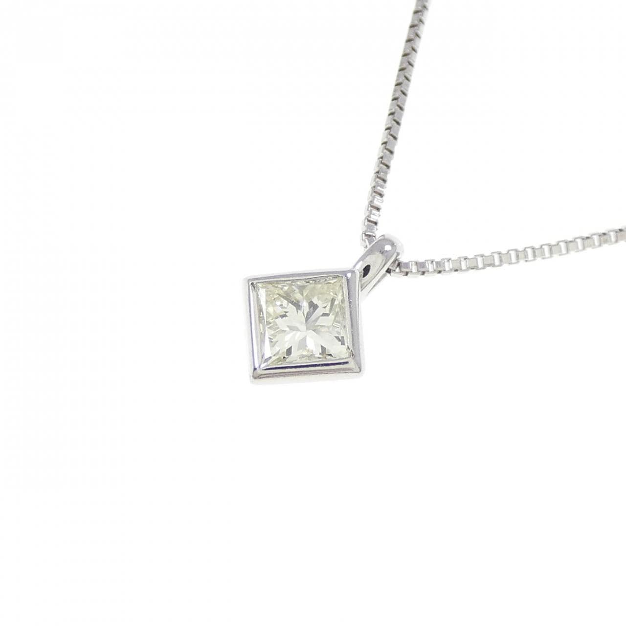 K18WG ダイヤモンド ネックレス 0.25CT